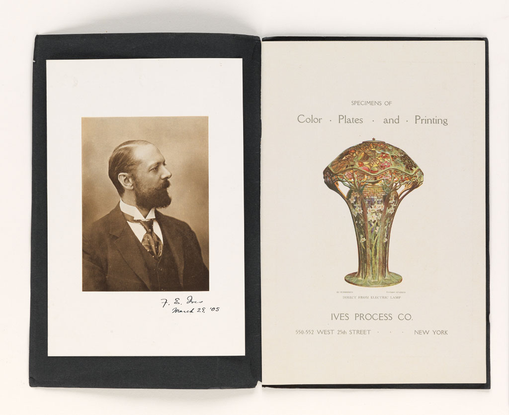(BOOK ARTS / PRINTING.) Ives, Frederic Eugene. Specimens of Color Plates and Printing.